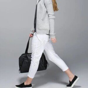 Lululemon Street To Studio Pant II Sz 4 Joggers Pull-on Lined White Slim Fit